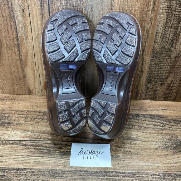 BOC Born Concept Peggy Brown Leather Comfort Slip On Clogs - Womens Size 7 M - Picture 7 of 11